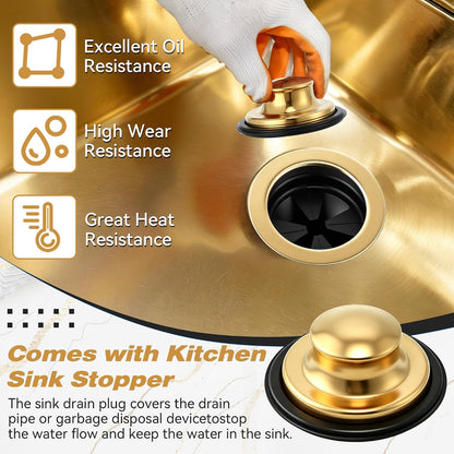 Garbage Disposal Flange Kit, Fit 3 1/2" Sink Drain Hole, Silver