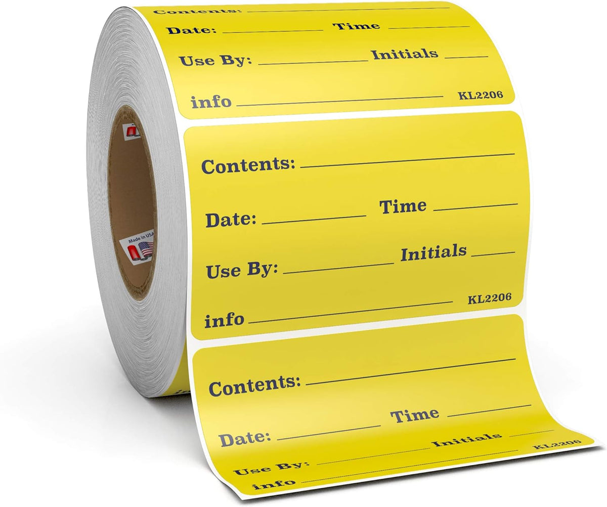 Dissolvable Food Labels for Glass, Plastic Metal, Wood - Washes Off No Residue - Food Prep and Rotation, Canning, Commercial Use and More! USA Made