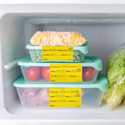 Dissolvable Food Labels for Glass, Plastic Metal, Wood - Washes Off No Residue - Food Prep and Rotation, Canning, Commercial Use and More! USA Made