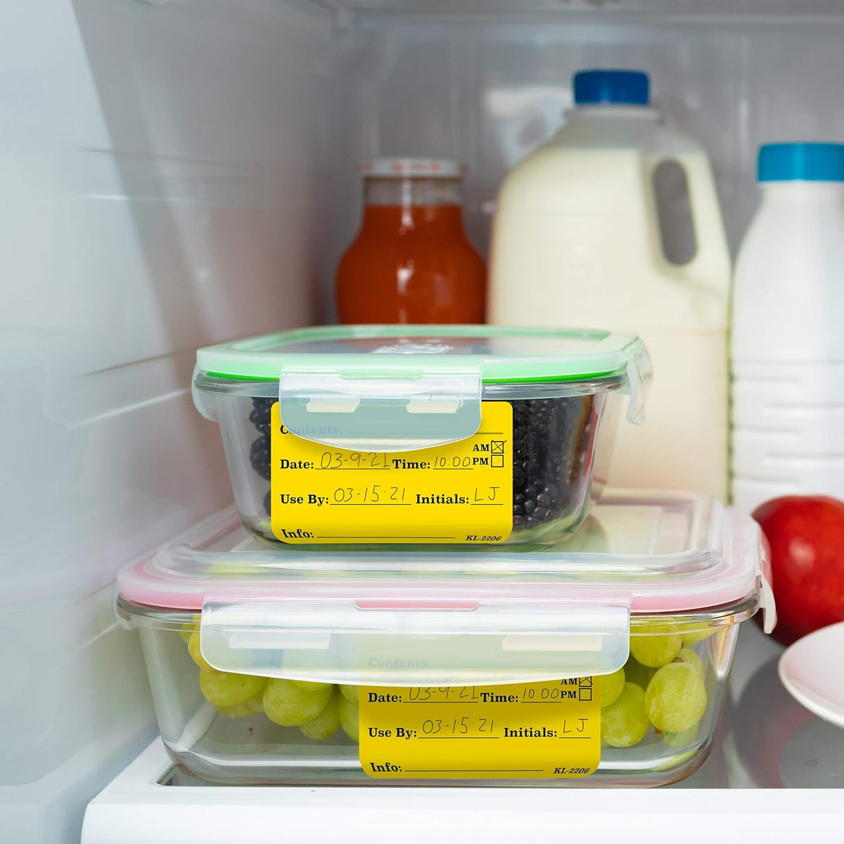 Dissolvable Food Labels for Glass, Plastic Metal, Wood - Washes Off No Residue - Food Prep and Rotation, Canning, Commercial Use and More! USA Made
