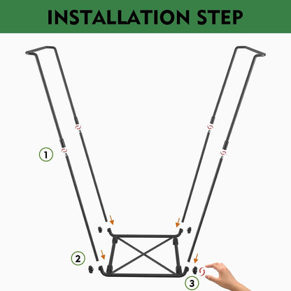 Trash Bag Holder, Outdoor Metal Leaf Bag Holder Stand, Garbage Bag Frame Holder for 30-45 Gallon Bags for Leaves, Camping, Yard Weeding, Lawn Party