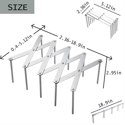 Adjustable Pot Lid Organizers, Dish Rack to Store Houseware, Plate Rack While Cooking, Kitchen Cabinet Pantry Pan and Pot Lid Organizer Rack Holder,4 sectional, 1Pcs