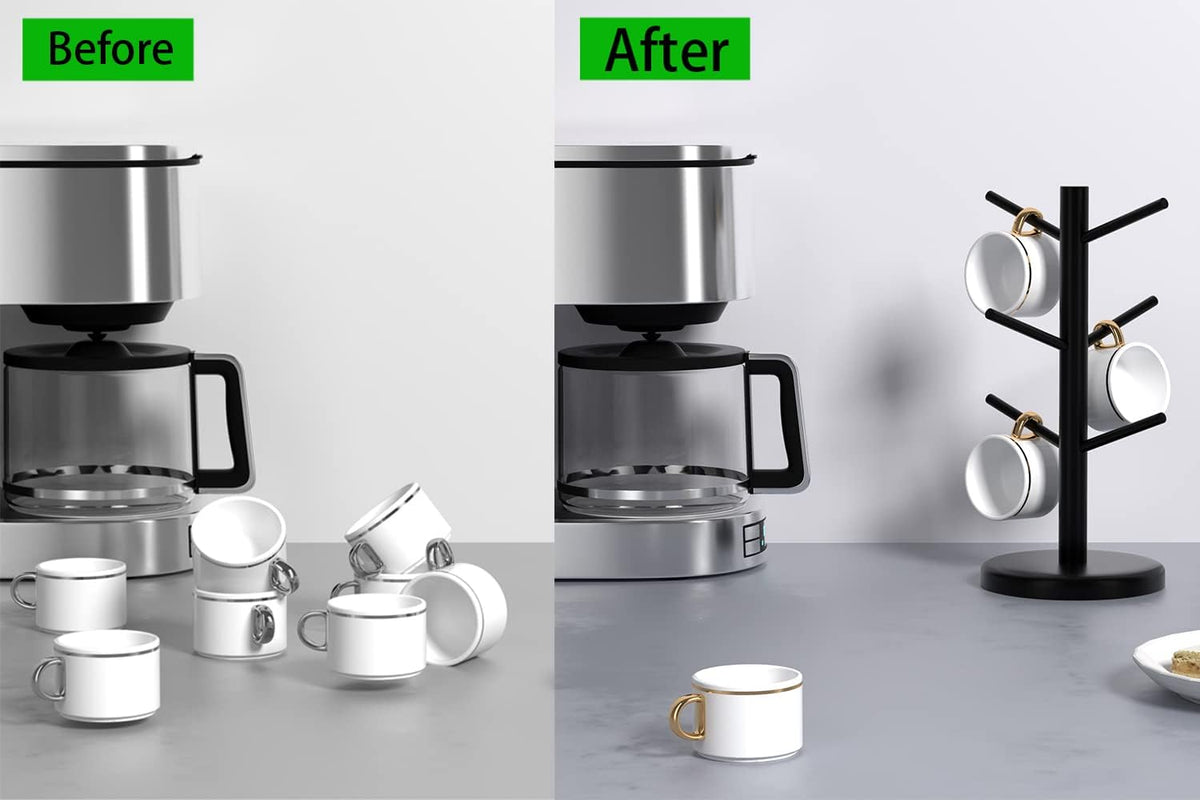 Mug Holder Tree,Coffee Cup Holder,Mug Rack Stand Hook,Bar Organizer