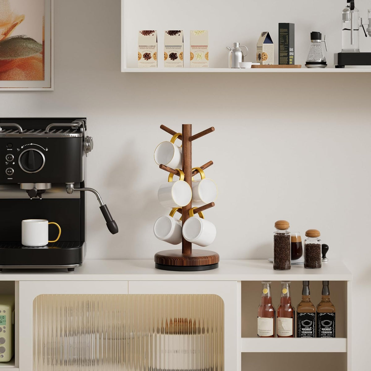 Mug Holder Tree,Coffee Cup Holder,Mug Rack Stand Hook,Bar Organizer