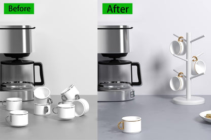Mug Holder Tree,Coffee Cup Holder,Mug Rack Stand Hook,Bar Organizer