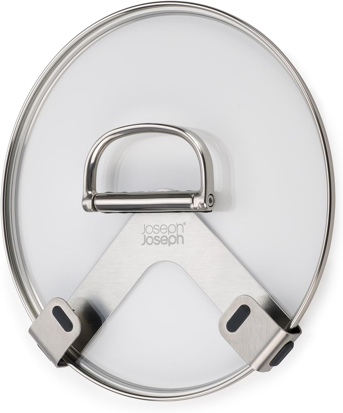 Space Set of 2 Pot and Pan Lid Holders Self Adhesive Wall Mount Storage Organizer, Suitable for Lids up to 11 in, 3M VHB Tape and Screws Included, Stainless Steel