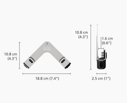 Space Set of 2 Pot and Pan Lid Holders Self Adhesive Wall Mount Storage Organizer, Suitable for Lids up to 11 in, 3M VHB Tape and Screws Included, Stainless Steel