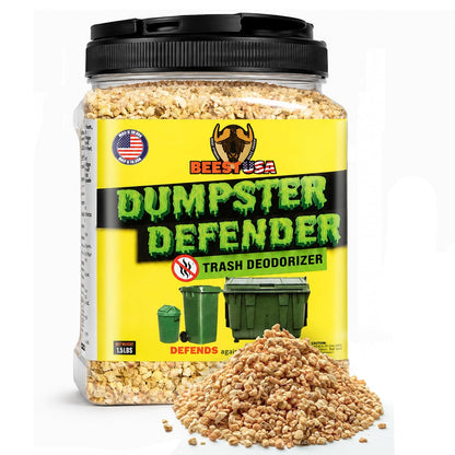 Dumpster Defender - 1.5lbs Outdoor Trash Can Deodorizer & Liquid Waste Absorber (Made in USA) Biodegradable Trash Can Odor Eliminator - Powerful Garbage Deodorizer for Always-Fresh Bins - 7 Cups