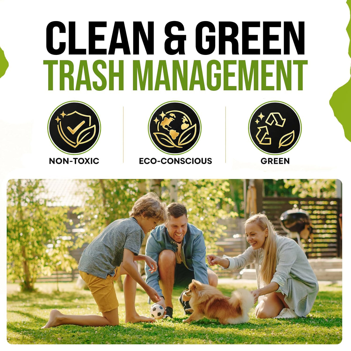Dumpster Defender - 1.5lbs Outdoor Trash Can Deodorizer & Liquid Waste Absorber (Made in USA) Biodegradable Trash Can Odor Eliminator - Powerful Garbage Deodorizer for Always-Fresh Bins - 7 Cups