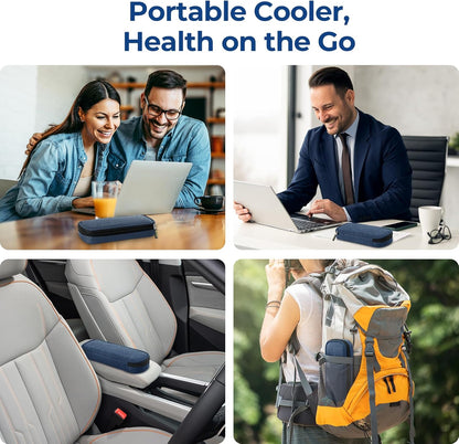Insulin Cooler Travel Case, Diabete Care, 2x90g TSA-Approved Ice Pack | Diabetic Medication Insulated Cooling Bag for 2 Insulin Pens and Diabetic Supplies Storage, Compact for Daily Life and Trips