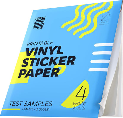 95% Clear Sticker Paper for Inkjet Printer and Laser – 20 Sheets, 8.5x11 Transparent Sticker Paper, Printable Vinyl, Waterproof Clear Labels for DIY Stickers & Decals