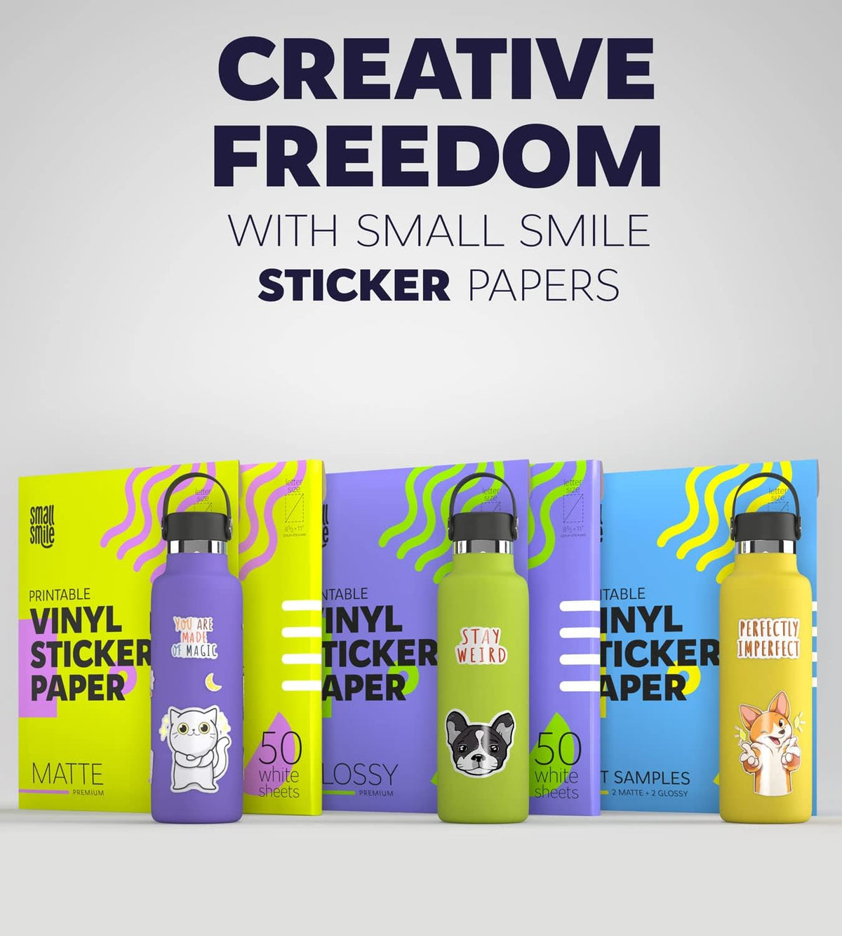 95% Clear Sticker Paper for Inkjet Printer and Laser – 20 Sheets, 8.5x11 Transparent Sticker Paper, Printable Vinyl, Waterproof Clear Labels for DIY Stickers & Decals