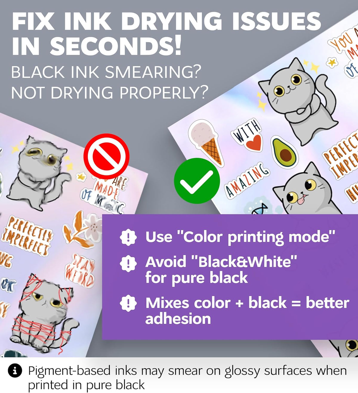 95% Clear Sticker Paper for Inkjet Printer and Laser – 20 Sheets, 8.5x11 Transparent Sticker Paper, Printable Vinyl, Waterproof Clear Labels for DIY Stickers & Decals