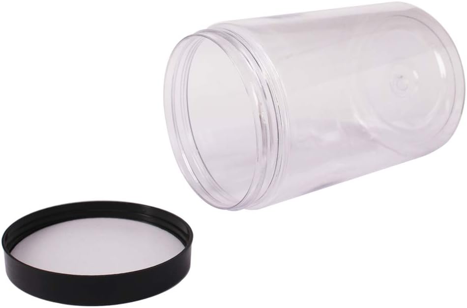 zmybcpack 16 oz Plastic Jars with Lids, Extra Labels, 1 Pen, Clear PET Seal Jar for Food Storage,Wide Opening Storage jar For Dry Food, Peanut, Powder, Kitchen & Craft Storage
