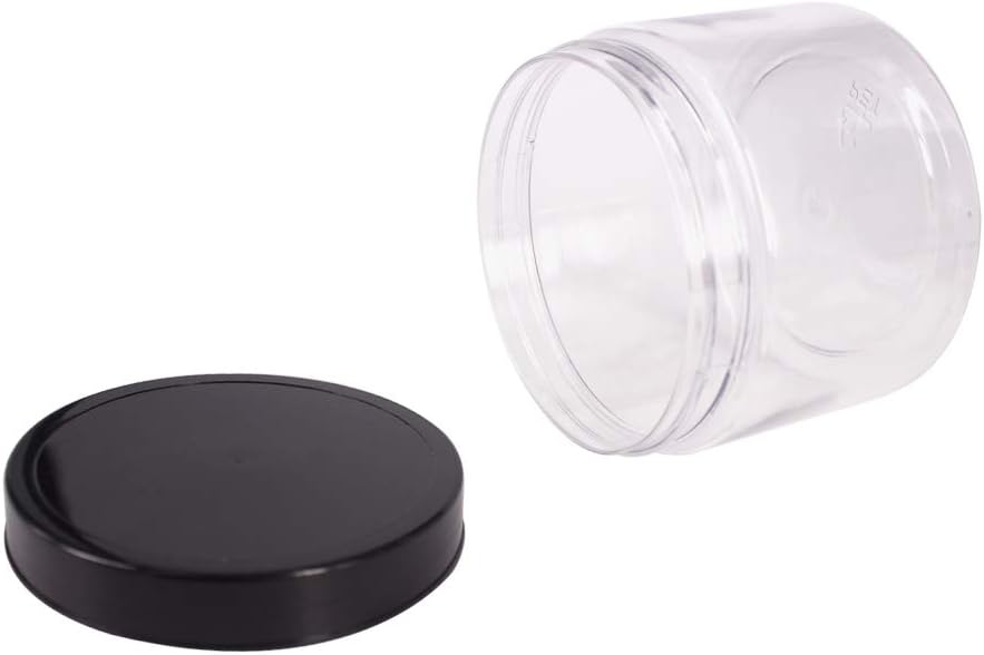 zmybcpack 16 oz Plastic Jars with Lids, Extra Labels, 1 Pen, Clear PET Seal Jar for Food Storage,Wide Opening Storage jar For Dry Food, Peanut, Powder, Kitchen & Craft Storage