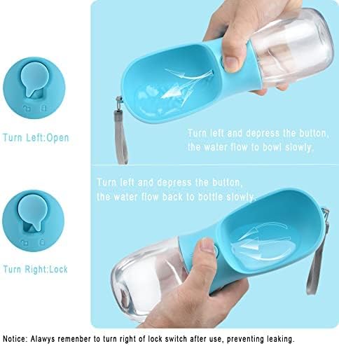 Cibaabo Dog Water Bottle with Food Container, Travel Puppy Water Bowl, Portable Pet Dispenser, Girl Dog Mom Gifts Accessories Stuff Essentials Necessities for Yorkie Chihuahua Cat Walking and Hiking