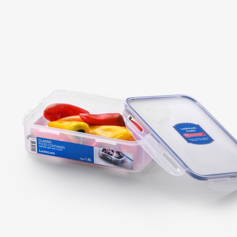 LOCK & LOCK Easy Essentials Pantry Food storage containers with lids / Pantry storage / Airtight containers, BPA free - Square - 11 cup - Great for Sugar, Clear
