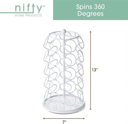 Nifty K Cup Holder – Compatible with K-Cups, Coffee Pod Carousel | 35 K Cup Holder, Spins 360-Degrees, Lazy Susan Platform, Modern Black Design, Home or Office Kitchen Counter Organizer