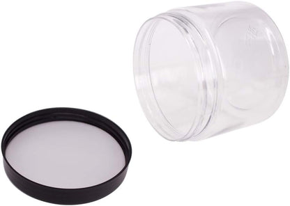 zmybcpack 16 oz Plastic Jars with Lids, Extra Labels, 1 Pen, Clear PET Seal Jar for Food Storage,Wide Opening Storage jar For Dry Food, Peanut, Powder, Kitchen & Craft Storage