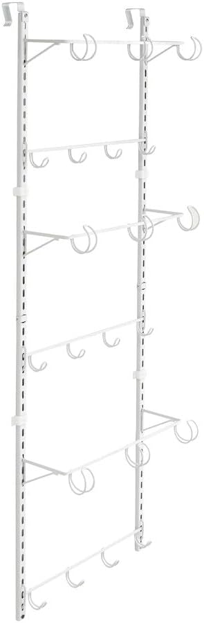 ClosetMaid 97535 Wall or Door Adjustable (8) Basket Organizer, 6.614-Inch D x 77.165-Inch H x 17.992-Inch W, White