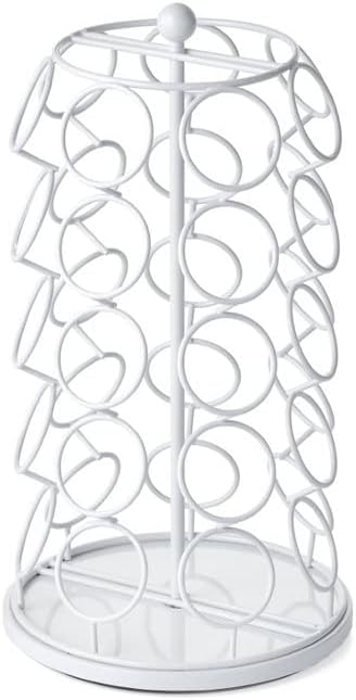 Nifty K Cup Holder – Compatible with K-Cups, Coffee Pod Carousel | 35 K Cup Holder, Spins 360-Degrees, Lazy Susan Platform, Modern Black Design, Home or Office Kitchen Counter Organizer