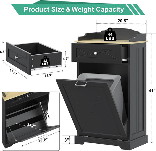 Dog Feeding Station with Storage Drawer, Pet Organizers and Storage Adjustable Shelf, Dog Feeder Station, Pet Storage Cabinet for Cats and Dogs