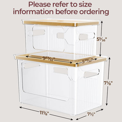 Acrylic Trash Bag Holder, 2 Pack (XL+S) Stackable Garbage Bag Dispenser, Clear Organizer Bins for Under Sink Organization, Pantry Storage, Cabinet, Kitchen, Laundry, Bathroom