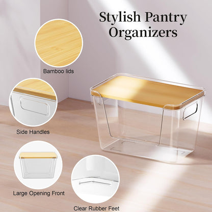 Acrylic Trash Bag Holder, 2 Pack (XL+S) Stackable Garbage Bag Dispenser, Clear Organizer Bins for Under Sink Organization, Pantry Storage, Cabinet, Kitchen, Laundry, Bathroom
