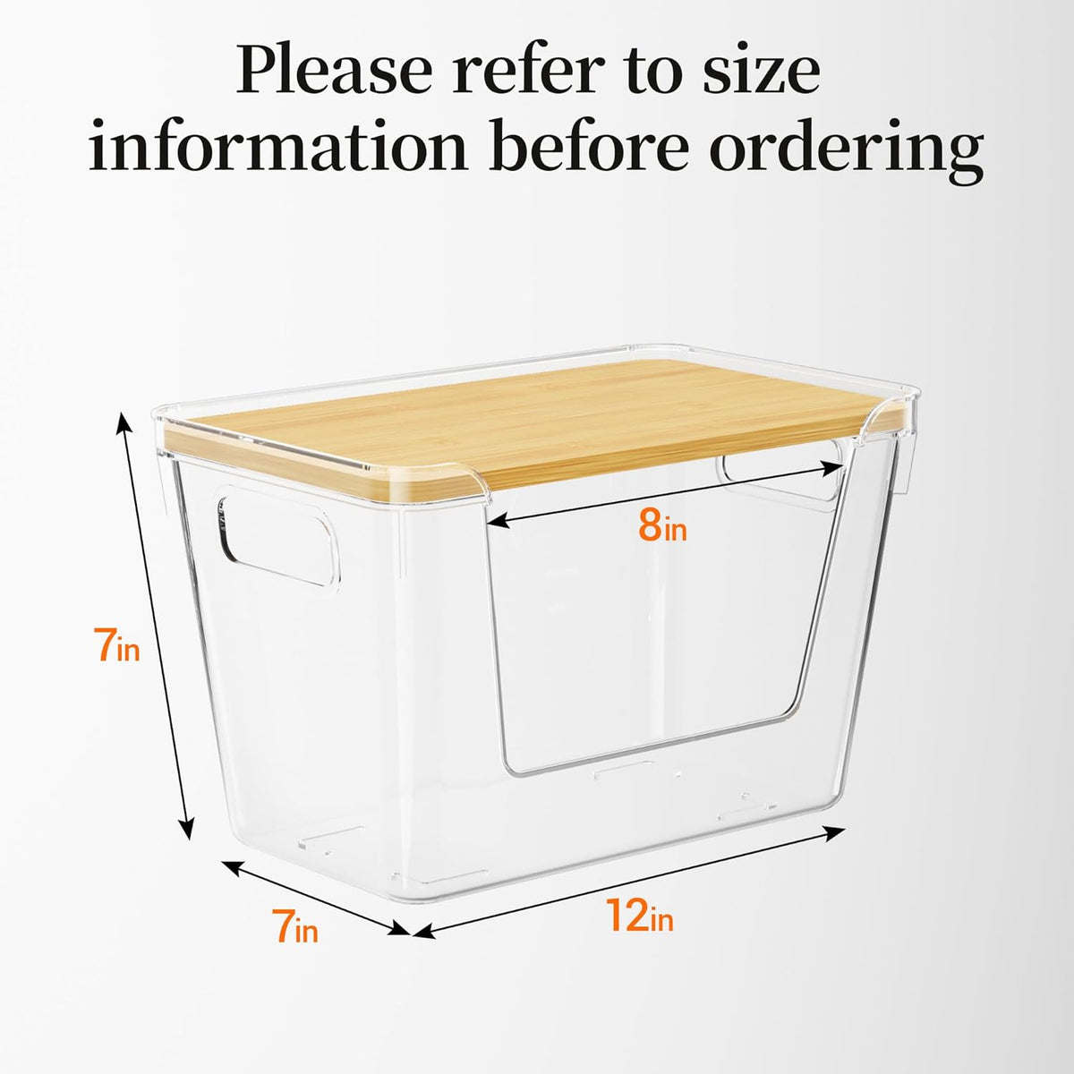 Acrylic Trash Bag Holder, 2 Pack (XL+S) Stackable Garbage Bag Dispenser, Clear Organizer Bins for Under Sink Organization, Pantry Storage, Cabinet, Kitchen, Laundry, Bathroom