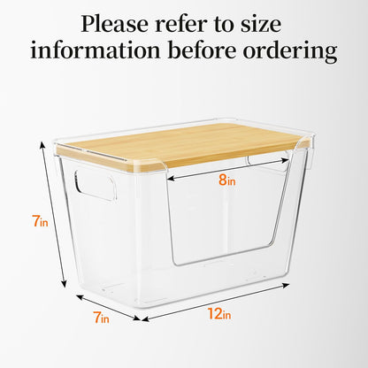 Acrylic Trash Bag Holder, 2 Pack (XL+S) Stackable Garbage Bag Dispenser, Clear Organizer Bins for Under Sink Organization, Pantry Storage, Cabinet, Kitchen, Laundry, Bathroom