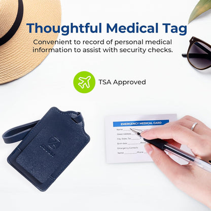 Insulin Cooler Travel Case, 220g TSA Approved Ice Pack, Handle Design | Cold Vacuum Insulin Bottle with Medical ID Tag, Med Anti-freezing Pouch, Diabetic Medical Cooler, Compact for Daily and Trips