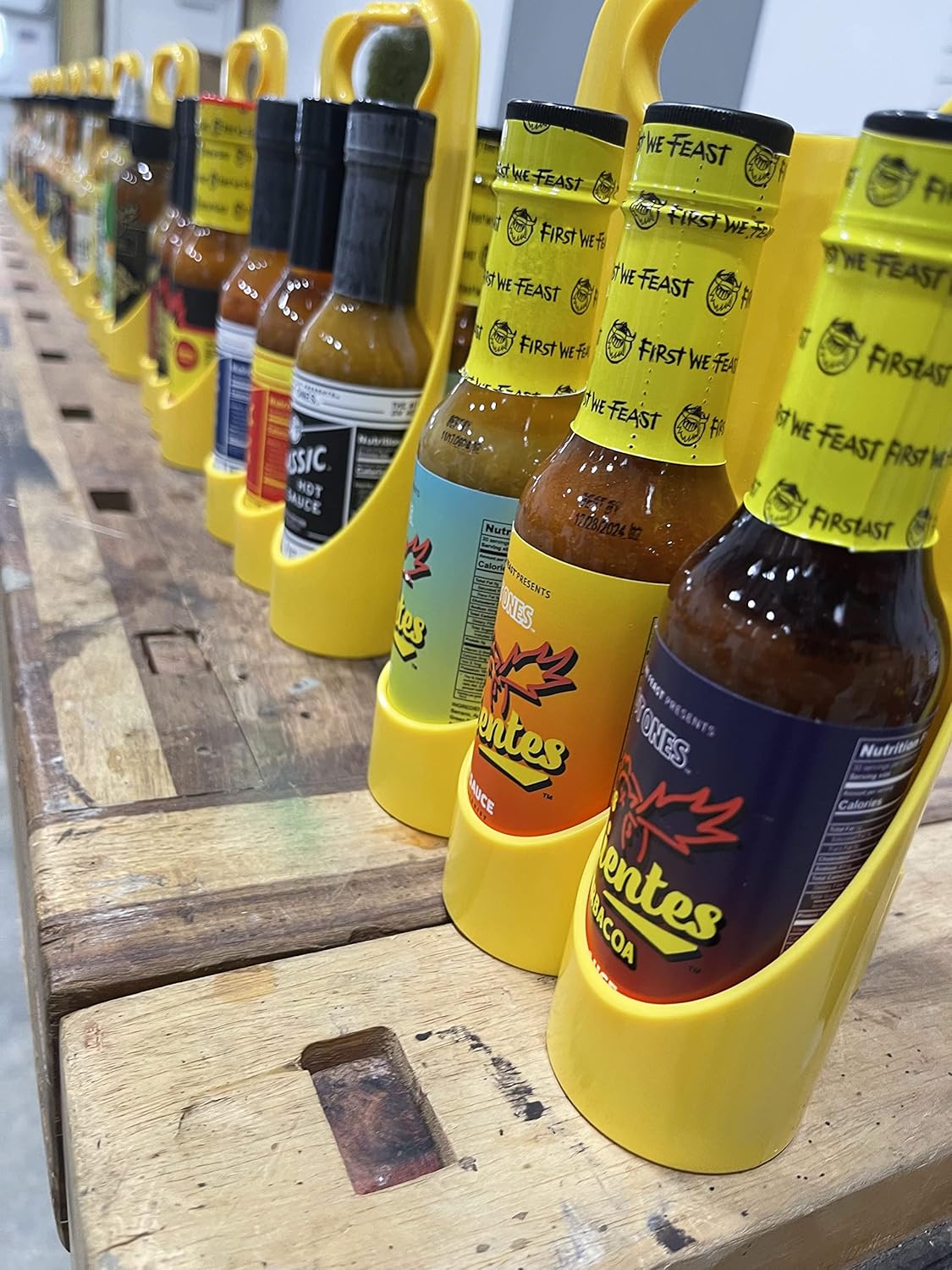6-bottle Carrier for Hot Sauce, Holds Standard 5oz Bottles, Hot Sauce Organizer, Condiment Holder