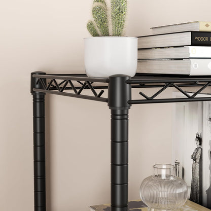 8 Shelves Storage Wire Shelf Closet Metal Shelving Pantry Wheels