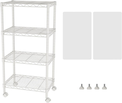 8 Shelves Storage Wire Shelf Closet Metal Shelving Pantry Wheels