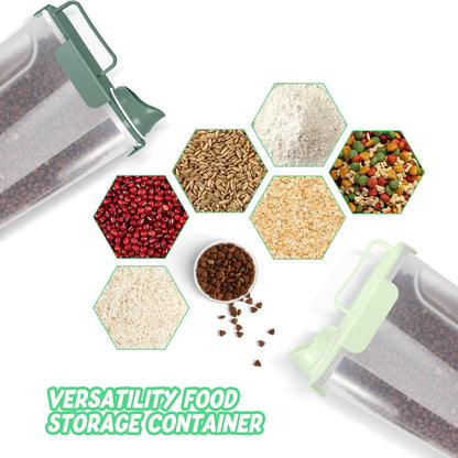5-7Lbs Dog Cat Food Storage Container with Upgraded Large Nozzle BPA-free, 4 Snap Seals Plastic Pet Food Storage Containers with Handles are Easy to Clean and Carry