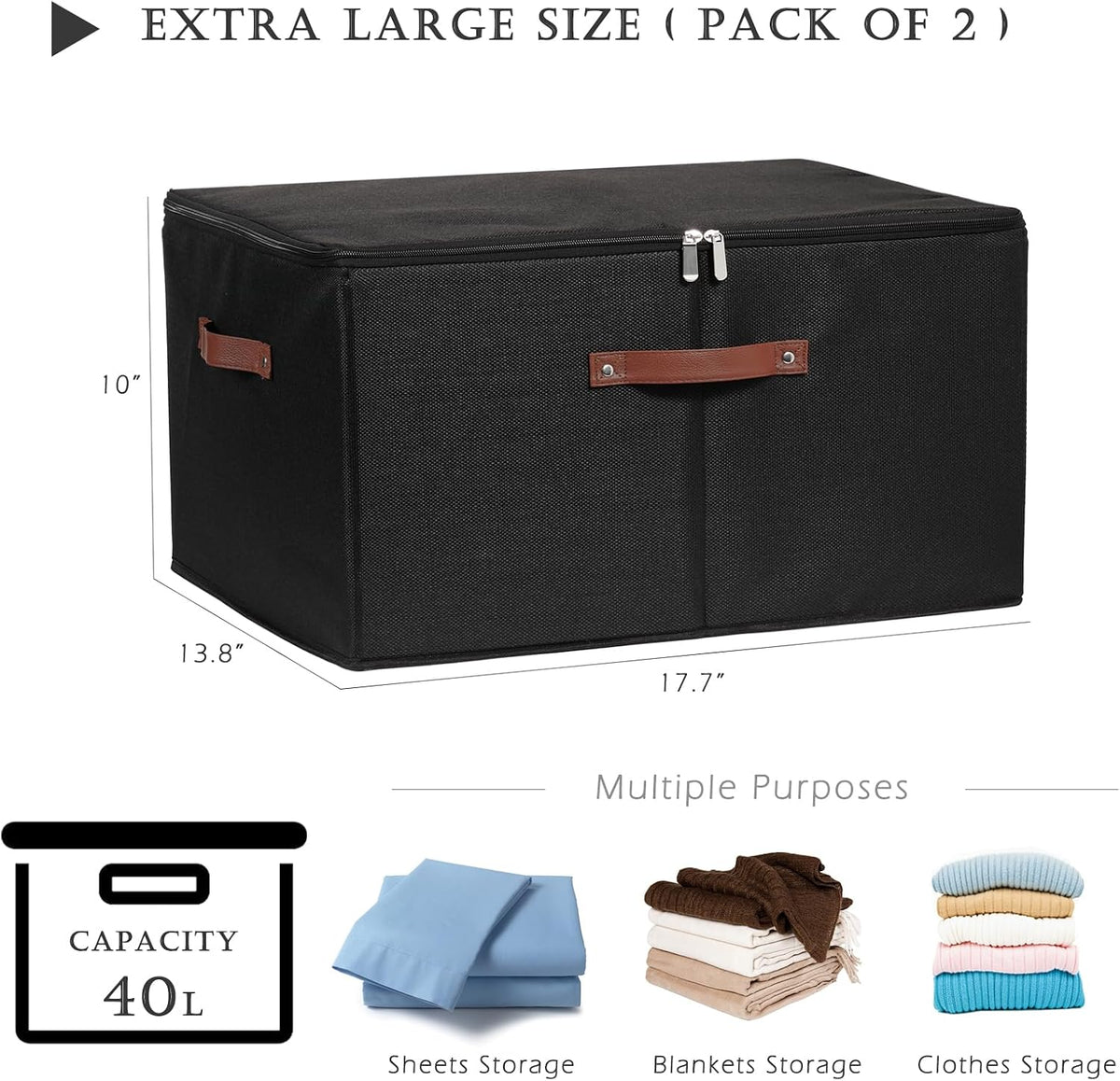 Storage Bins with Zipper Lids Decorative Lidded Baskets Boxes