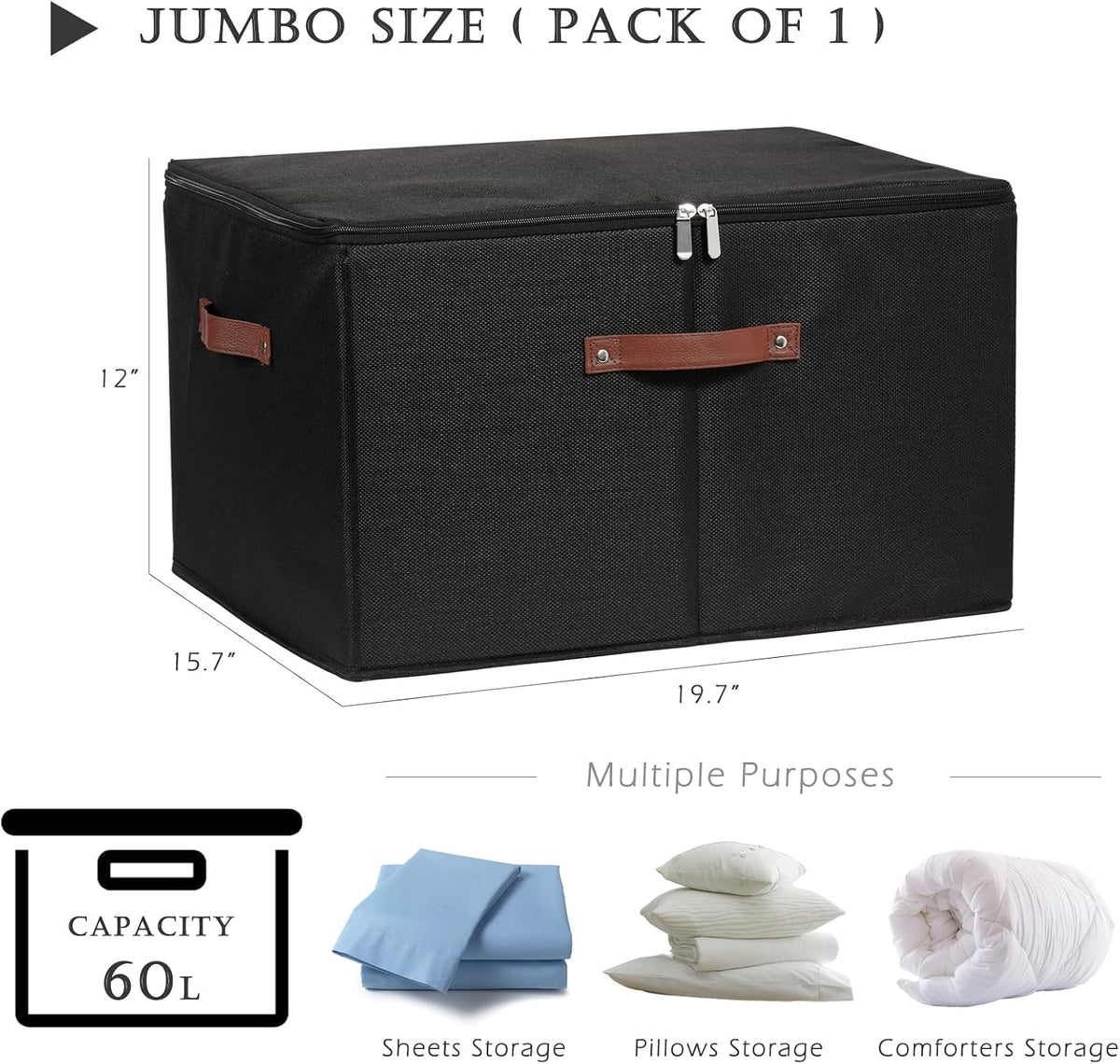 Storage Bins with Zipper Lids Decorative Lidded Baskets Boxes