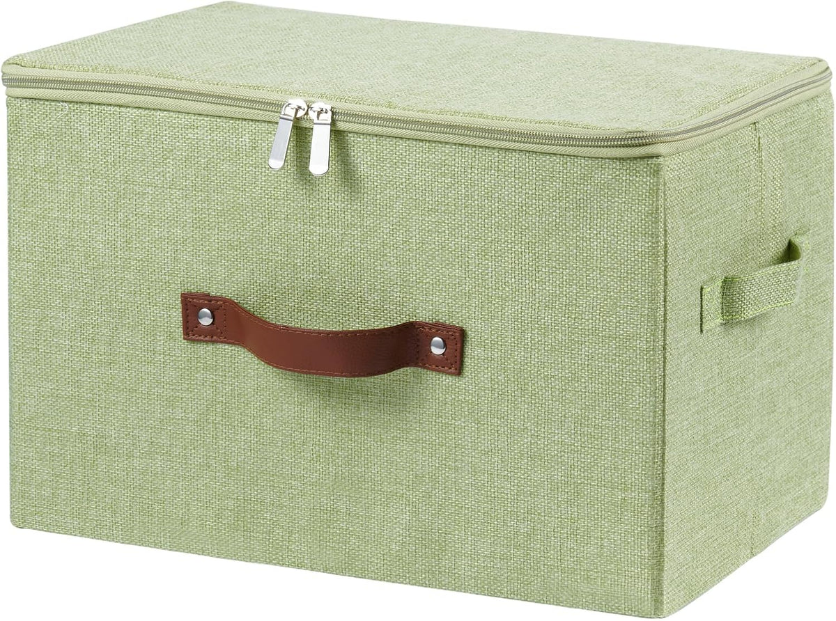 Storage Bins with Zipper Lids Decorative Lidded Baskets Boxes