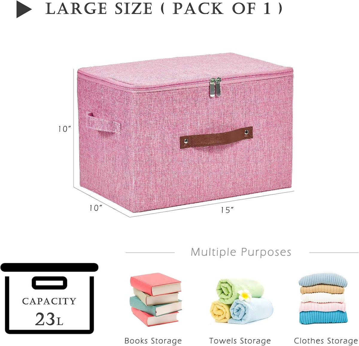 Storage Bins with Zipper Lids Decorative Lidded Baskets Boxes