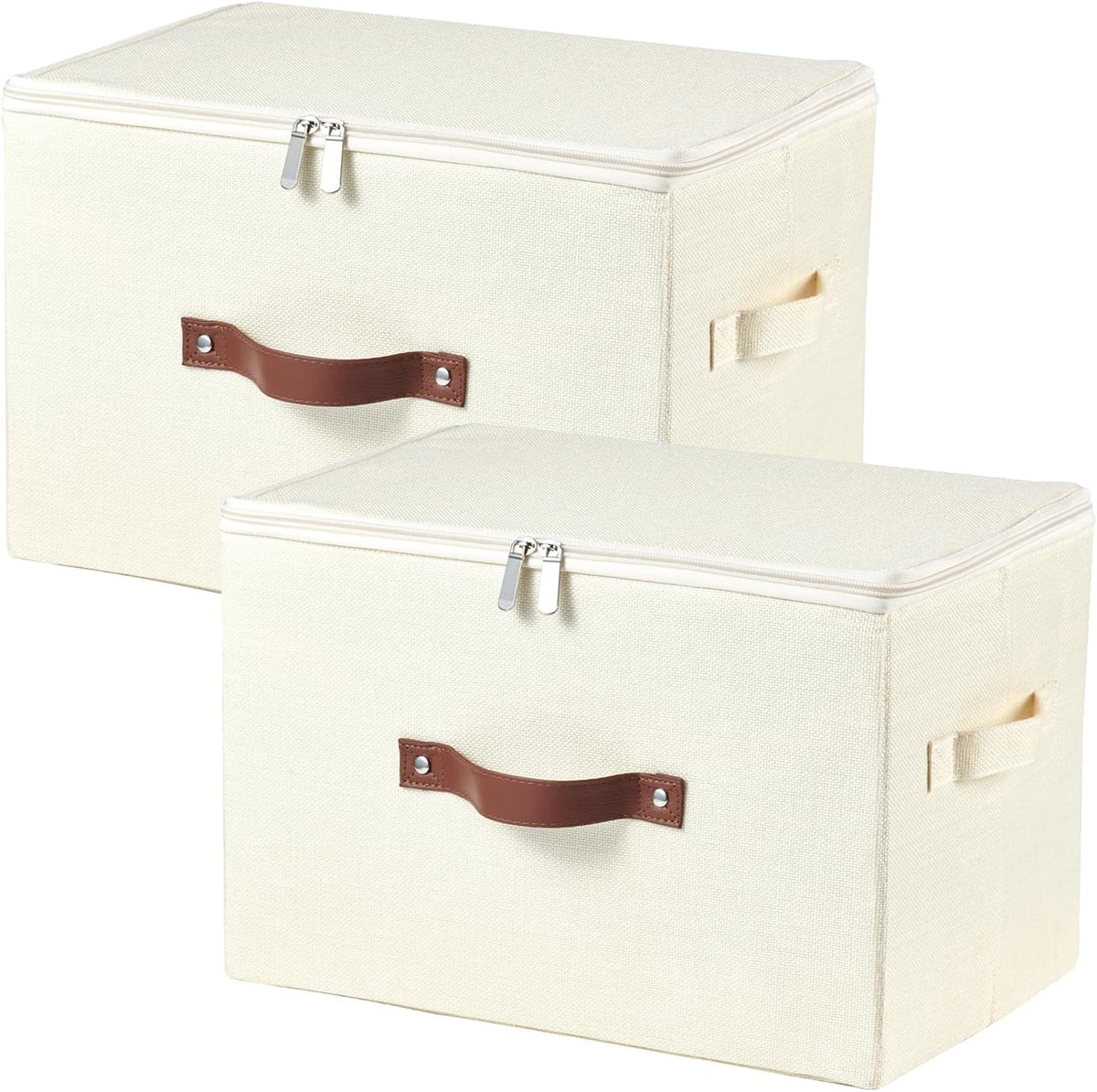 Storage Bins with Zipper Lids Decorative Lidded Baskets Boxes