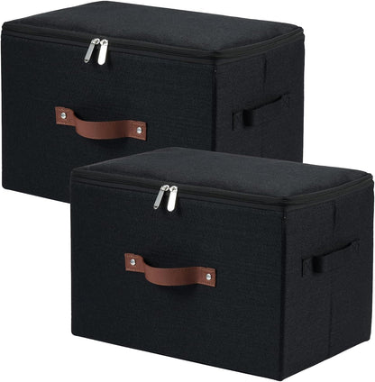 Storage Bins with Zipper Lids Decorative Lidded Baskets Boxes