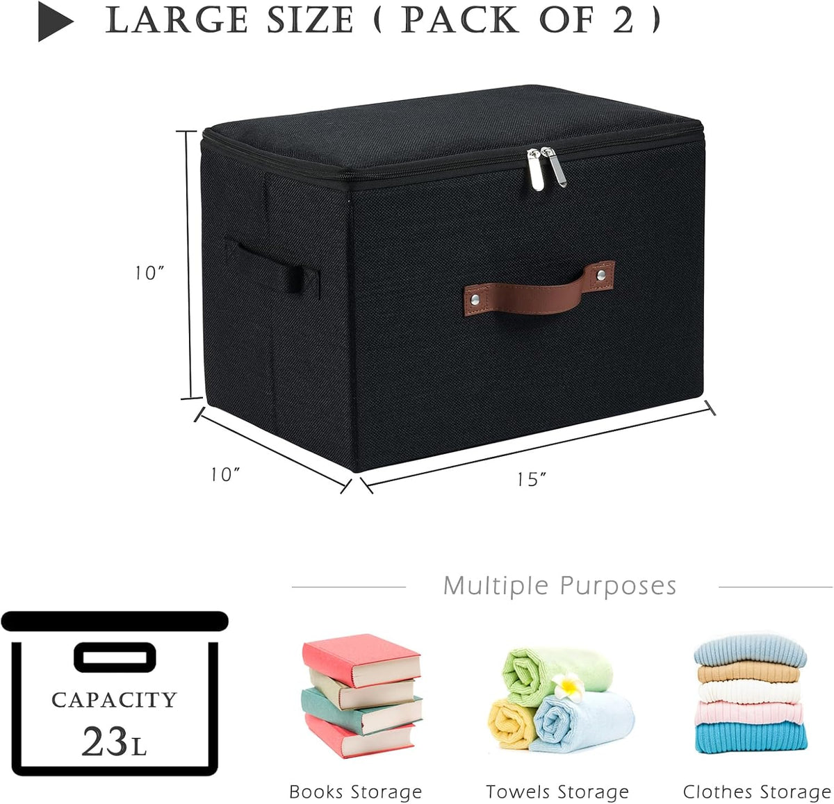 Storage Bins with Zipper Lids Decorative Lidded Baskets Boxes