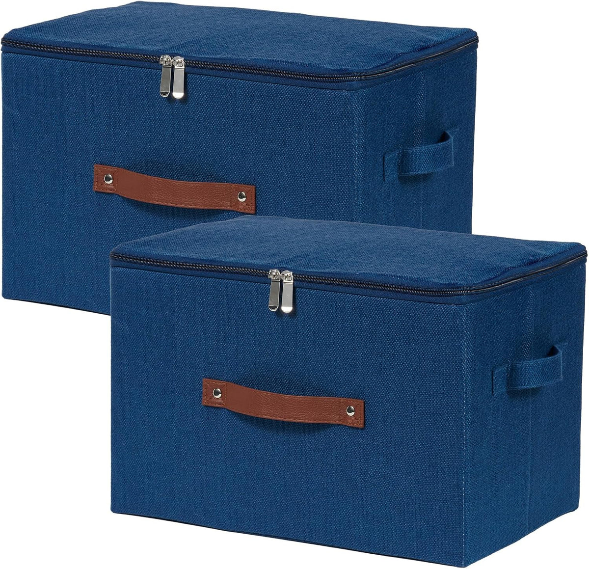 Storage Bins with Zipper Lids Decorative Lidded Baskets Boxes