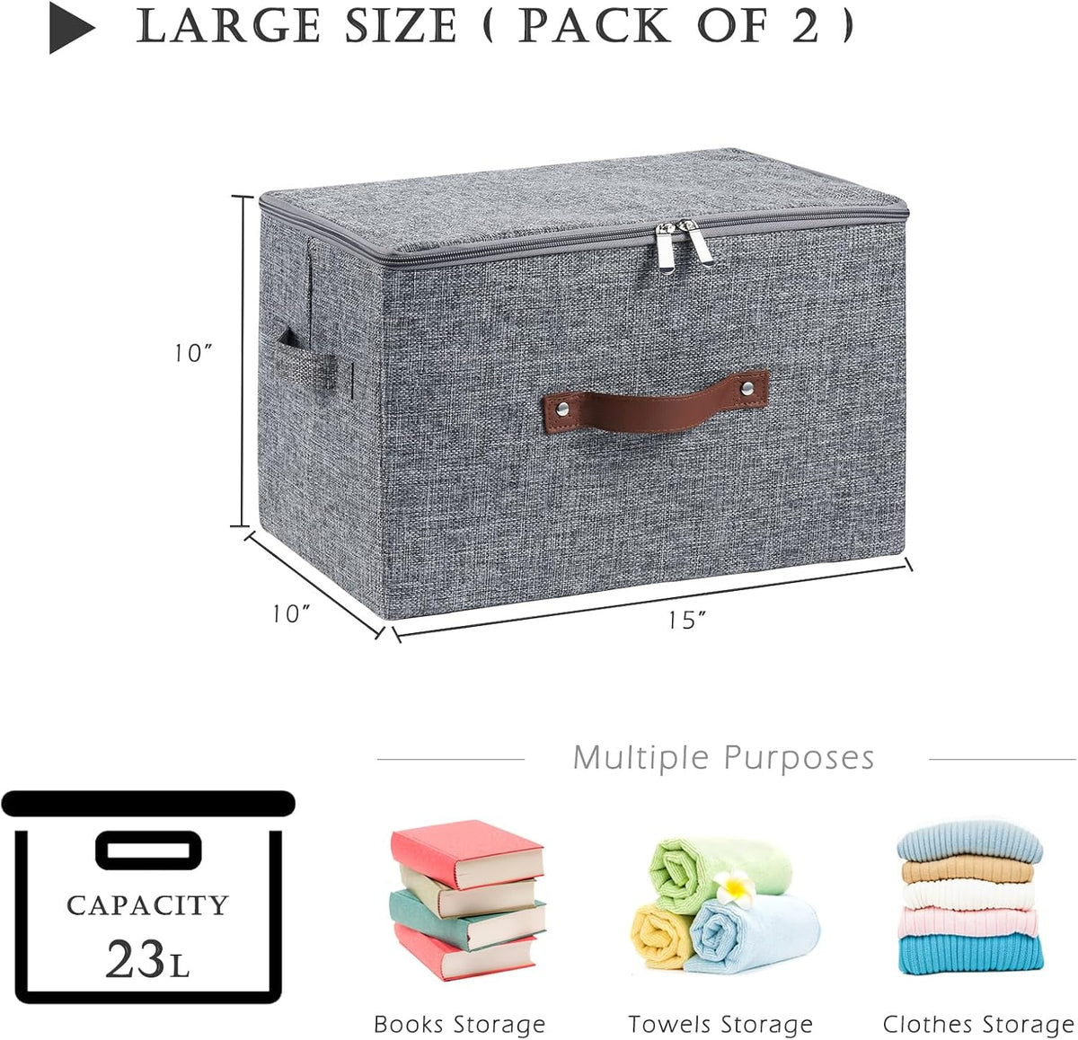 Storage Bins with Zipper Lids Decorative Lidded Baskets Boxes