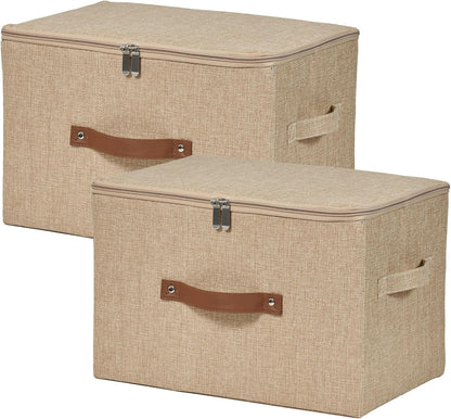 Storage Bins with Zipper Lids Decorative Lidded Baskets Boxes