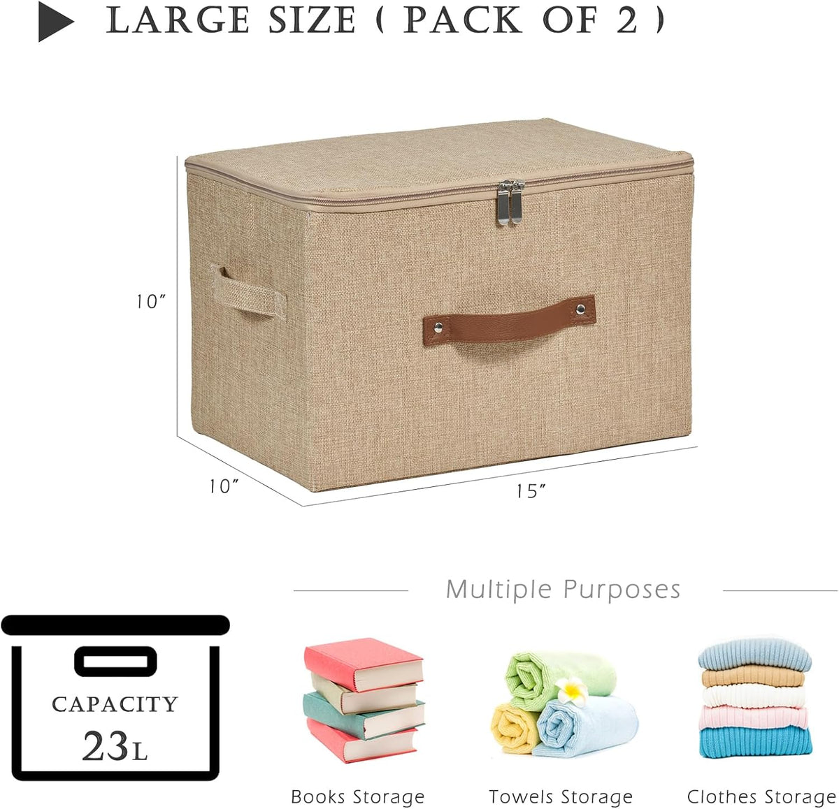 Storage Bins with Zipper Lids Decorative Lidded Baskets Boxes