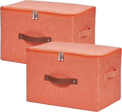 Storage Bins with Zipper Lids Decorative Lidded Baskets Boxes