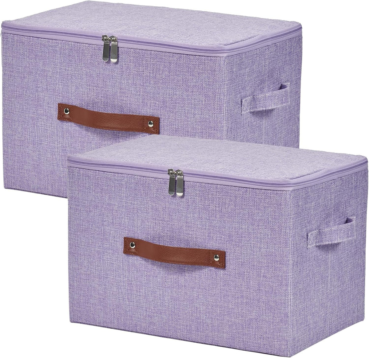 Storage Bins with Zipper Lids Decorative Lidded Baskets Boxes