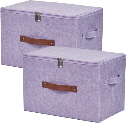 Storage Bins with Zipper Lids Decorative Lidded Baskets Boxes