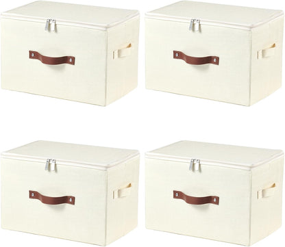 Storage Bins with Zipper Lids Decorative Lidded Baskets Boxes
